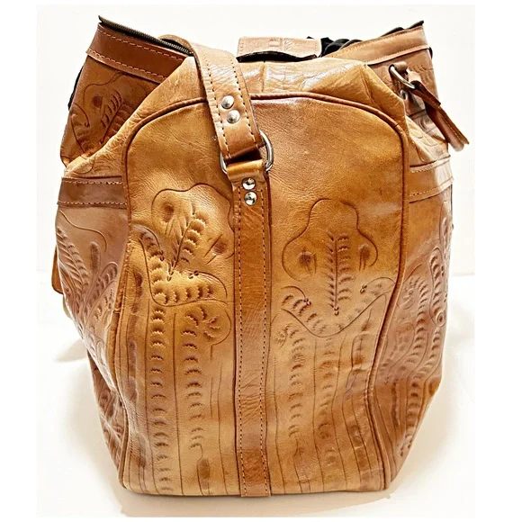 Force Ten Classic, Authentic Hand Made Genuine Leather Large Duffle Bag- UNISEX - Picture 6 of 10